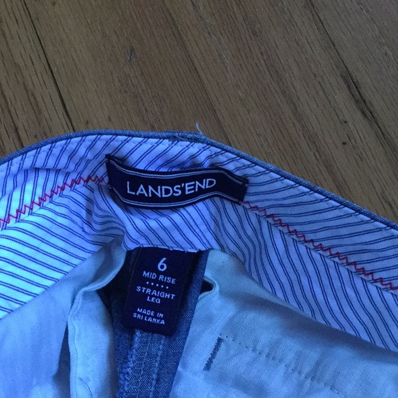 Land’s End Women’s Chambray Crop Chinos SIZE 6 - Picture 4 of 6